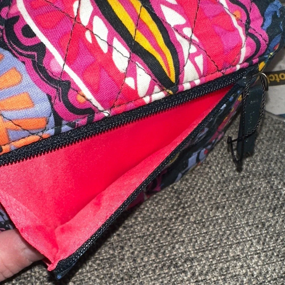 Vera Bradley Twilight Paisley Pattern Euro Folding Wallet Designer NWOT